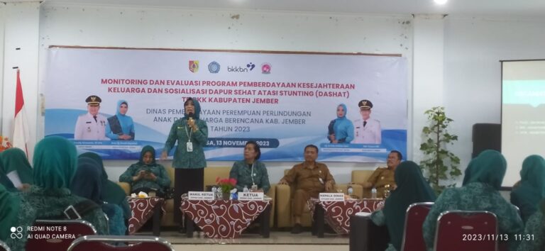 Monev Program PKK Dan Sosialisasi Dapur Sehat Atasi Stunting (Dashat) Di Kabupaten Jember 2023