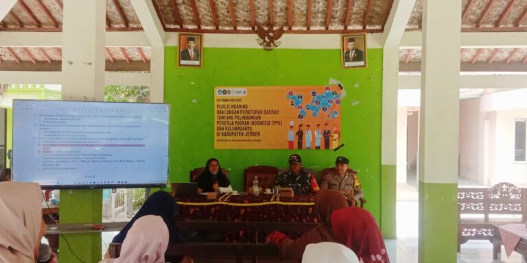 Bhabinkamtibmas Polsek Wuluhan Hadiri Sosialisasi Perlindungan Pekerja Migran Indonesia