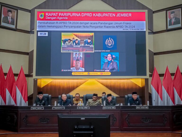 Rapat Paripurna Rancangan Perda APBD Kabupaten Jember 2024