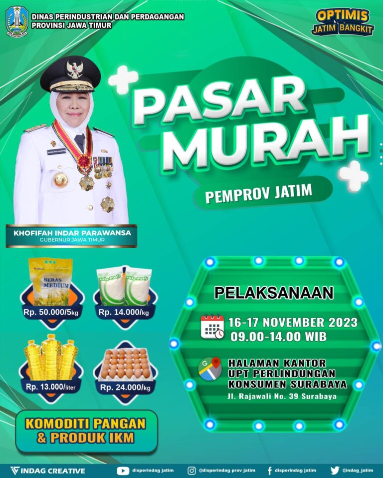 Disperindag Jatim Gelar Pasar Murah 2023
