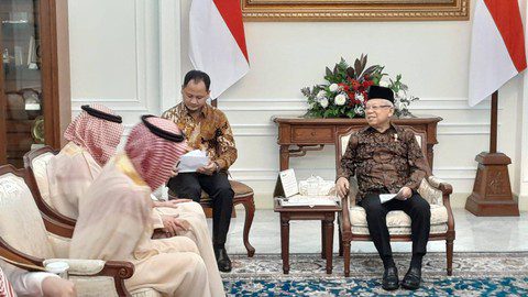 Ma’ruf Amin Terima Kunjungan Wakil Menlu Arab Saudi
