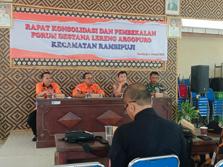 Kecamatan Rambipuji Jadi Tuan Rumah Rapat Konsolidasi Forum Destana Lereng Argopuro