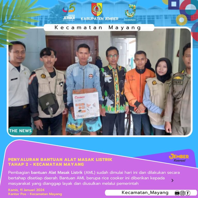Pendistribusian Alat Masak Listrik Dikantor Pos Mayang