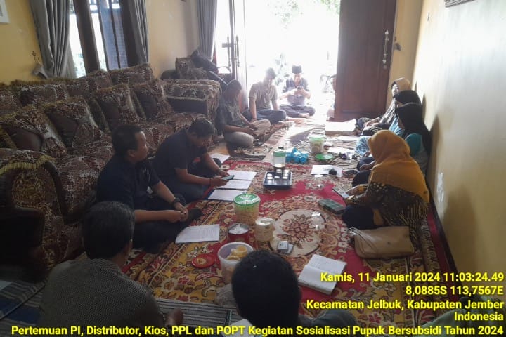 Kegiatan Penyuluhan Berupa Program E Alokasi Pupuk Bersubsidi Tahun 2024 di Kecamatan Jelbuk