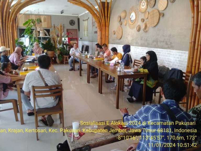 Sosialisasi e Alokasi Pupuk Bersubsidi dan Rapat Koordinasi Penyaluran Pupuk Bersubsidi Tahun 2024 untuk wilayah Kecamatan Pakusari