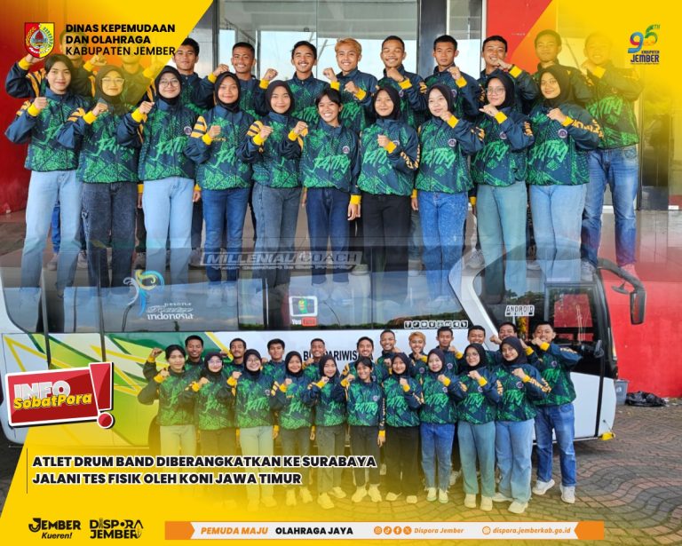 Atlet Drum Band Jember Diberangkatkan Ke Surabaya Jalani Tes Fisik Oleh Koni Jawa Timur