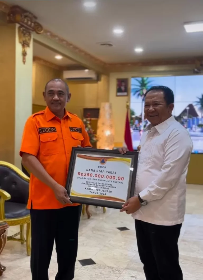 Sigap Hadapi Bencana, Pemkab Jember Dapat Hibah Rp 250 Juta