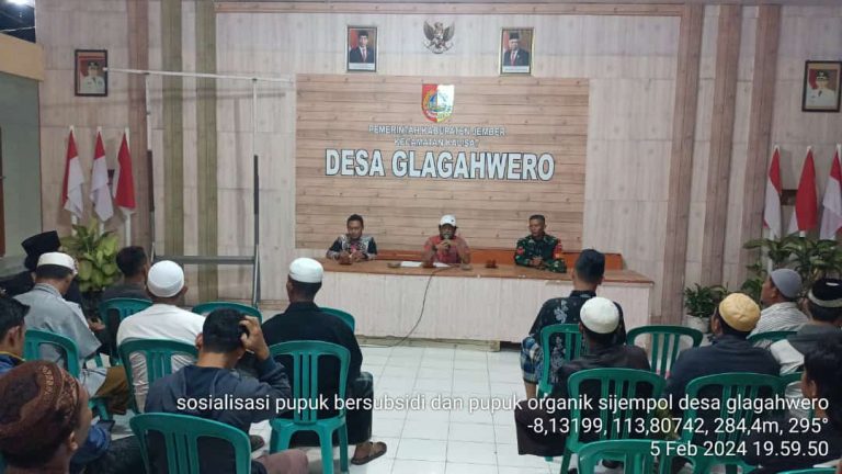 Sosialisasi Alokasi Dan Penyaluran Pupuk Subsidi Desa Glagahwero Kecamatan Kalisat