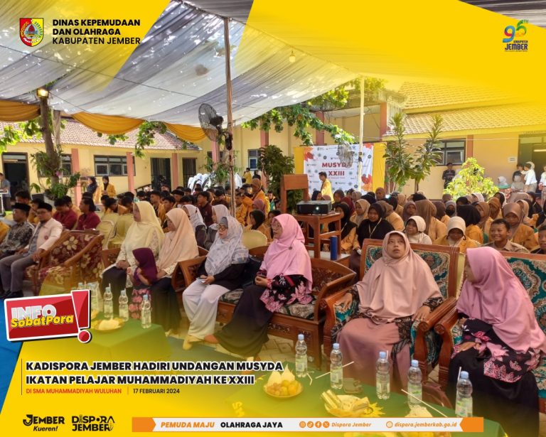 Kadispora Jember Hadiri Undangan Musyda Ikatan Pelajar Muhammadiyah Ke XXIII