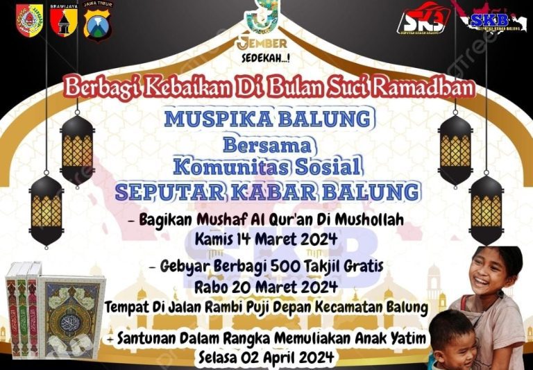 Berbagi Kebaikan Di Bulan Suci Ramadhan 1445 H/ 2024