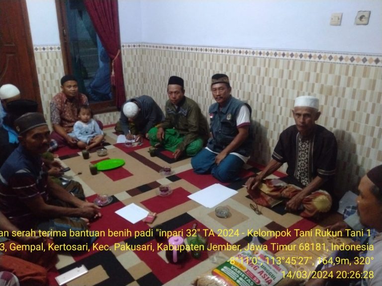 Pertemuan Kelompok Tani Rukun Tani 1 Desa Kertosari Kecamatan Pakusari