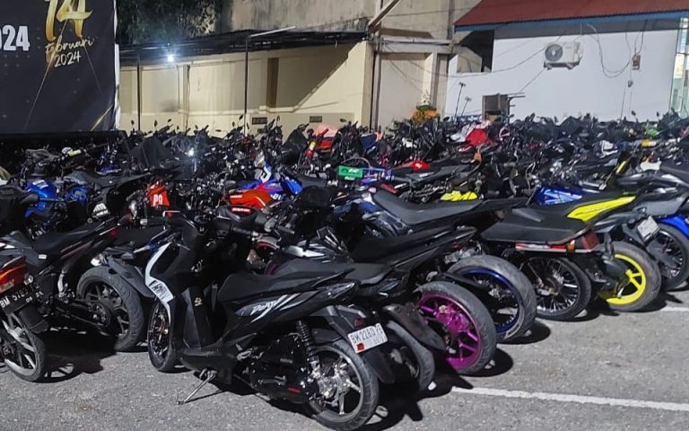 Terlibat Aksi Balap Liar, 120 Kendaraan Pemuda Di Pekanbaru Diamankan Polisi