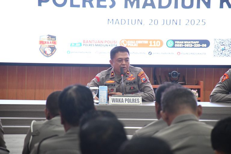 Polres Madiun Kota Gelar Latpraops Aman Suro 2025, Siapkan Pengamanan Tradisi Suroan dan Suran Agung