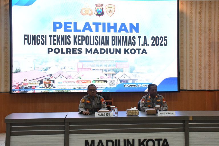 Polres Madiun Kota Gelar Pelatihan Fungsi Teknis Binmas, Guna Tingkatkan Kemampuan Personel Jajaran