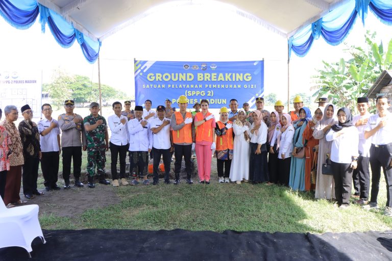 Kapolres Madiun Letakkan Batu Pertama Pembangunan SPPG Ke-2 di Pilangkenceng, Dukung Generasi Sehat dan Cerdas